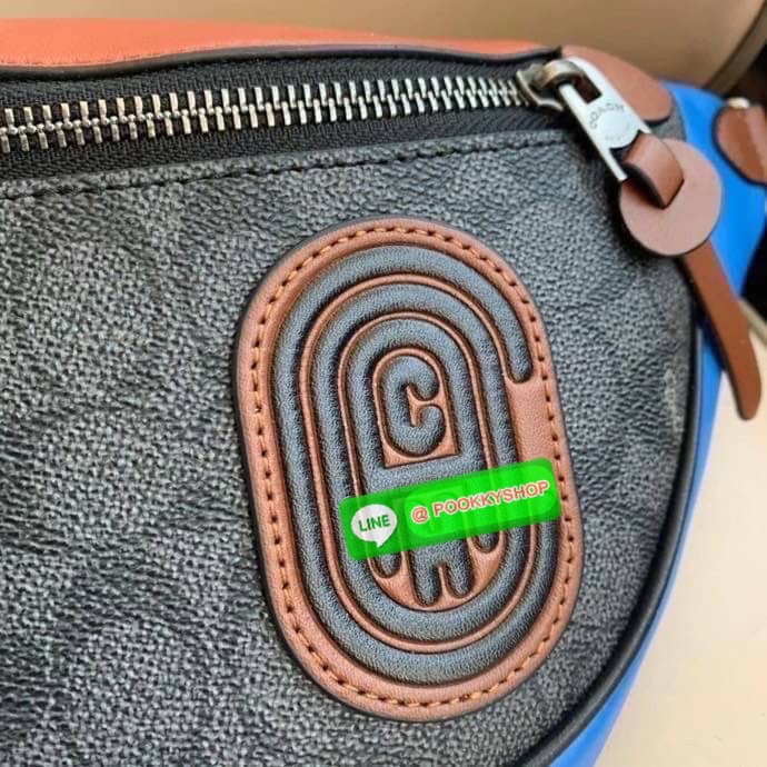 Coach 962 Rivington Belt Bag in Signature Canvas with Coach Patch