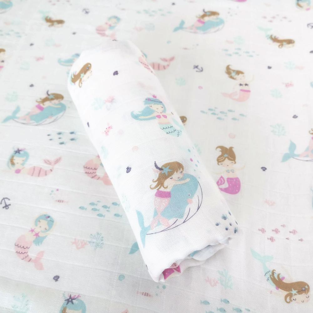 Sofflin ผ้าอ้อมใยไผ่ ผ้าอ้อมมัสลิน ผ้าห่อตัวเด็ก เนื้อนุ่ม ขนาด 120x120cm (47 นิ้ว) ผืนใหญ่พิเศษ