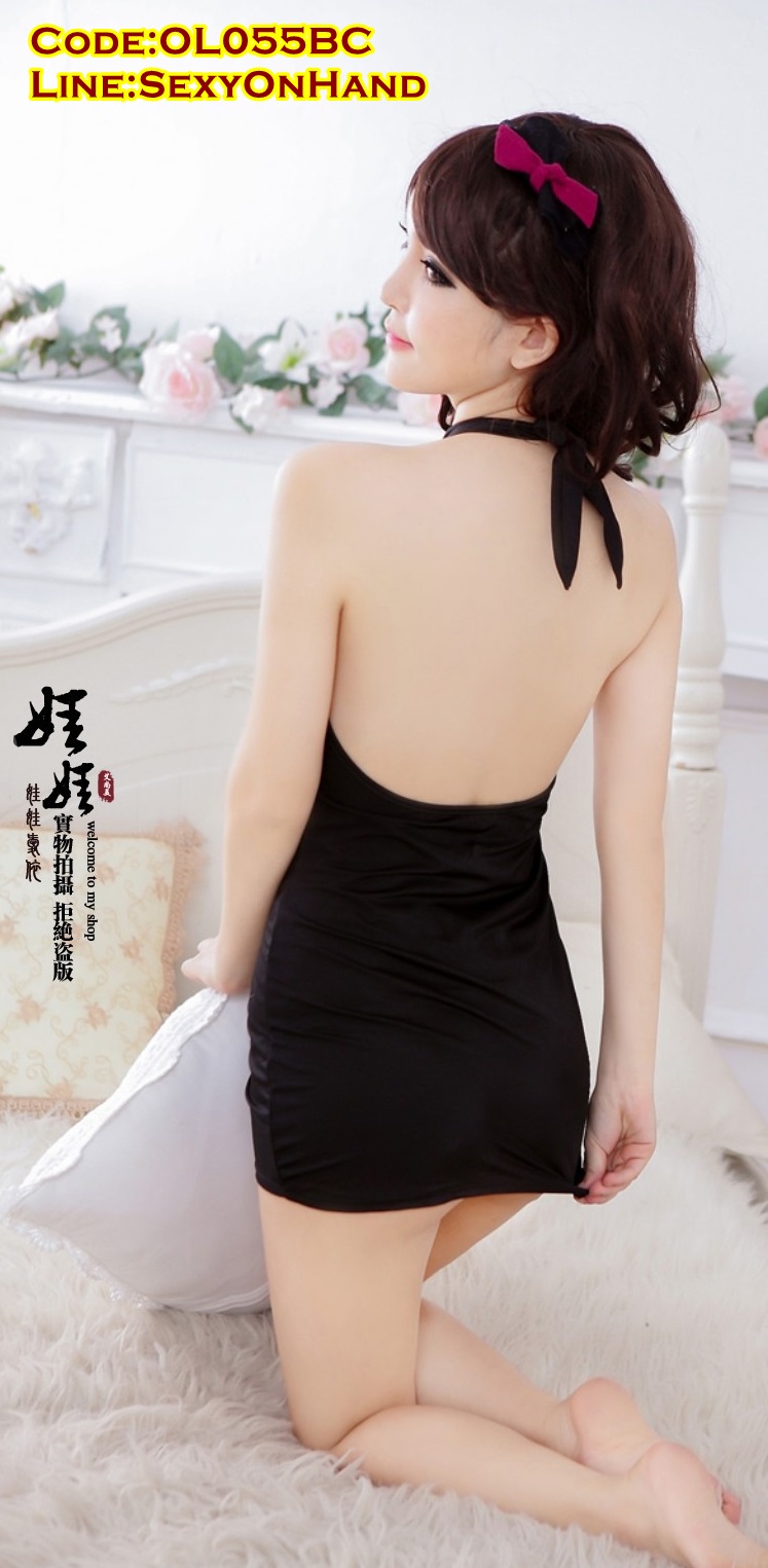 ชุดเที่ยว ชุดออกงาน ชุดปาร์ตี้ เดรสสั้น สีดำแต่งสายเว้าโชว์วับๆแวมๆช่วงอก สวยเปรี้ยว มั่กๆคะ+G-string