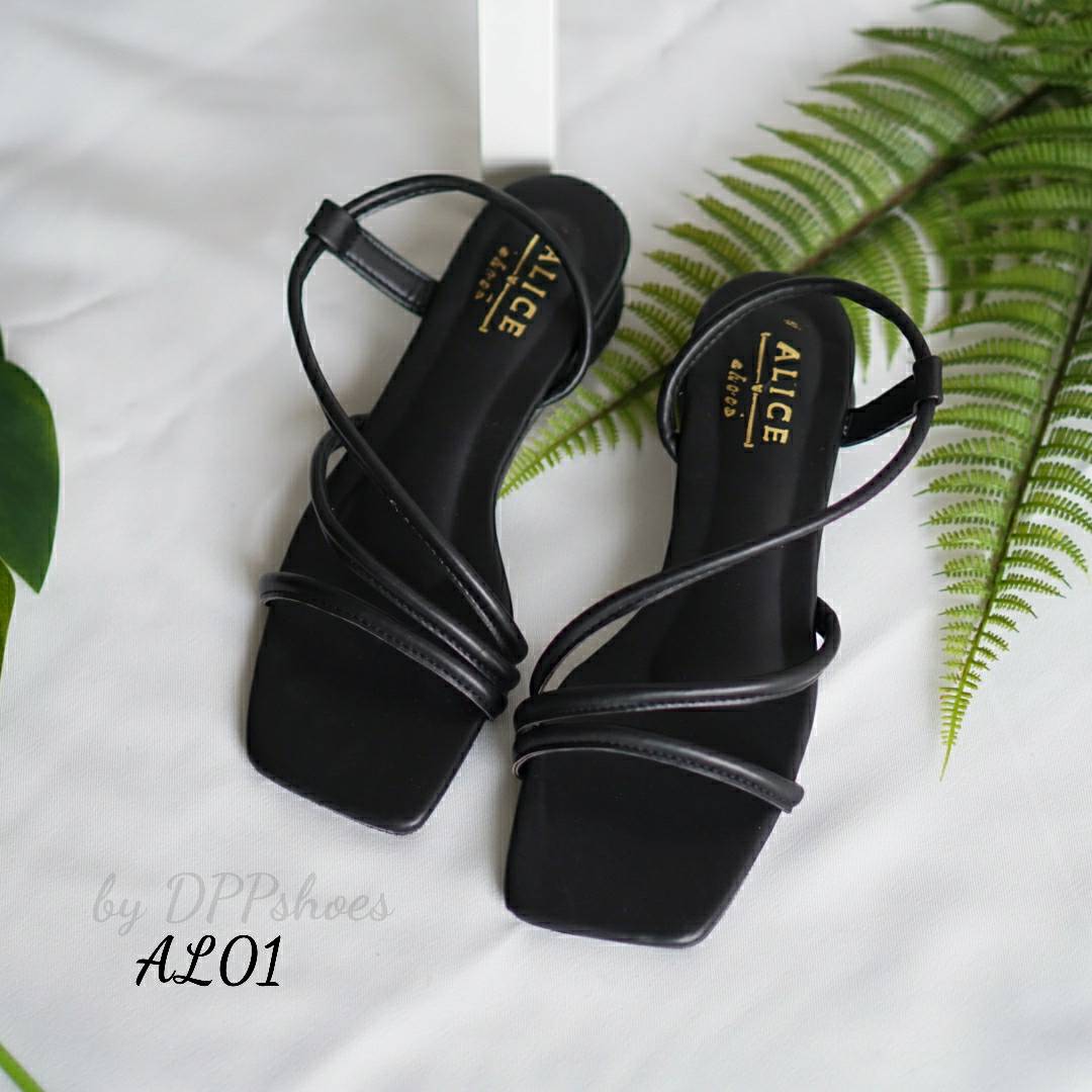 New พร้อมส่ง รองเท้ารัดส้น หนังนิ่ม พื้นมีกันลื่นในตัว น้ำหนักเบา ส้นทรงกลม สูง1นิ้ว ทรงสวยมาก