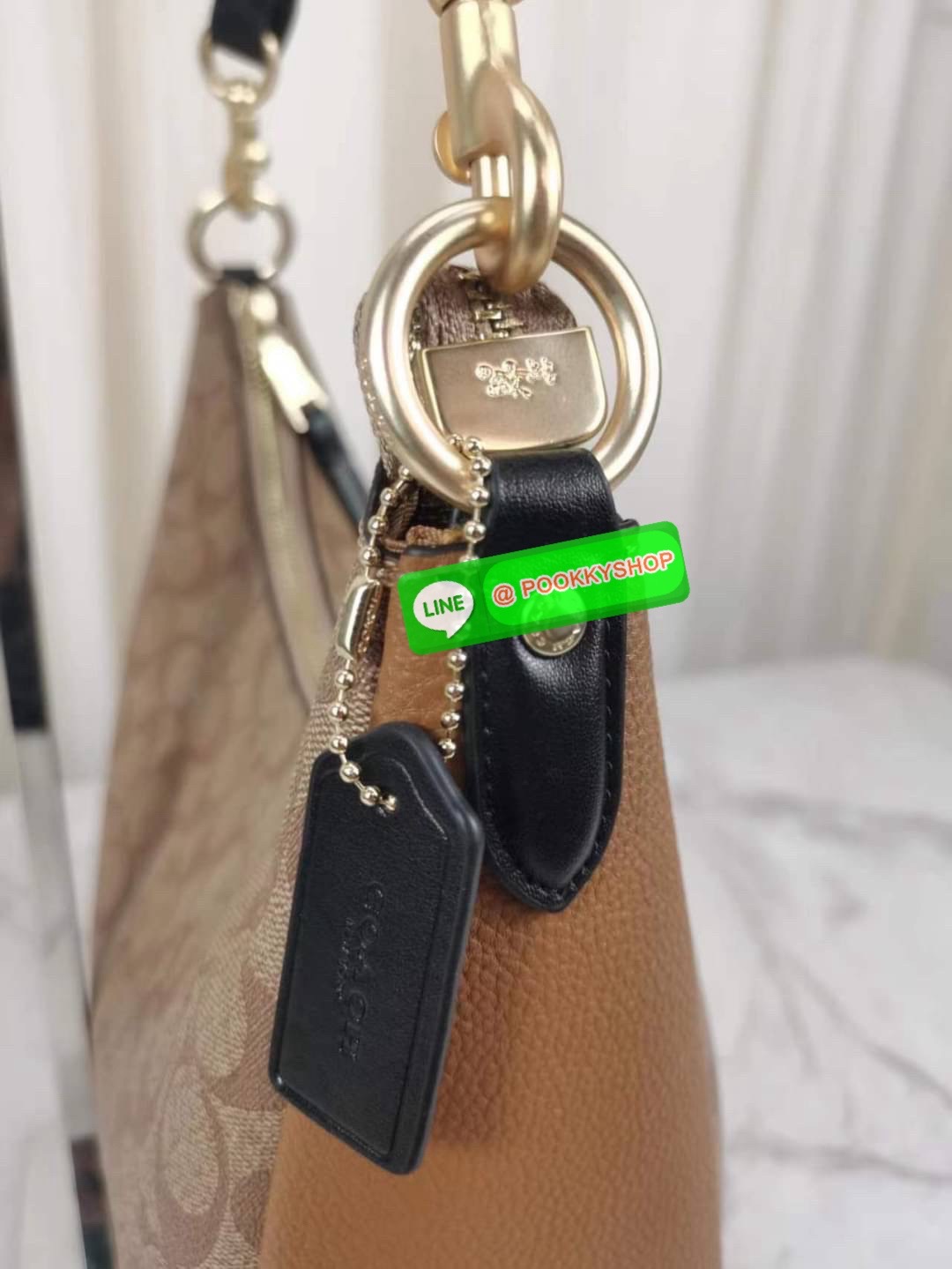 Coach C9190 Jules Hobo Shoulder Crossbody bag Refined pebble leather Inside zip and multifunction pockets Zip-top closure, fabric lining Detachable handle with 11" drop Outside zip pocket