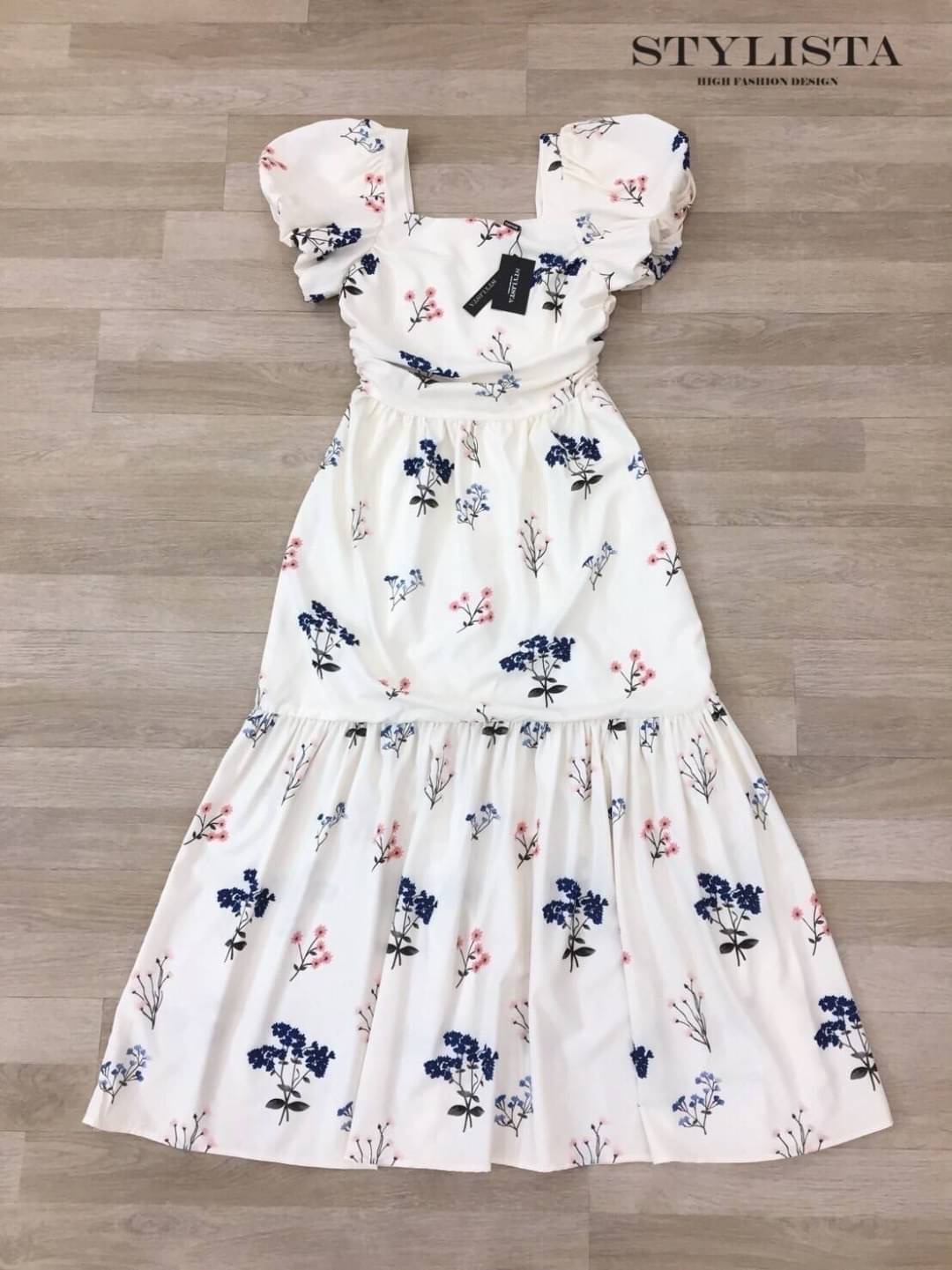 เดรสยาวเเเขนสั้นพองๆ กระโปรงต่อริ้วระบายยาวหนึ่งชั้น ใส่สวยมากๆ ดูดีเหมือนเซเลปเลยค่ะ สวยเปะเวอร์ ใส่เที่ยว ใส่ได้หลายโอกาส จัดด่วนนนๆ ชุดสวยหมดเร็วนะคร๊า สั่งก่อนสวยก่อน!!