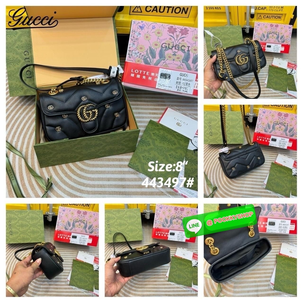 GUCCI GG Marmont Shoulder Bag with monogram-plaque กระเป๋าสะพายรุ่นคลาสสิค ดีไซน์ใหม่ ตกแต่งโลโก้ GG เต็มใบ เพิ่มความลูกคุณลักชูไปอีก สีสวยขับผิว ดูแพง อัพลุคได้สบายๆ เป็นไอเท็มที่ใช้เป็น everyday bag ได้เลย ใบนี้ต้องแนะนำเลยจ้า