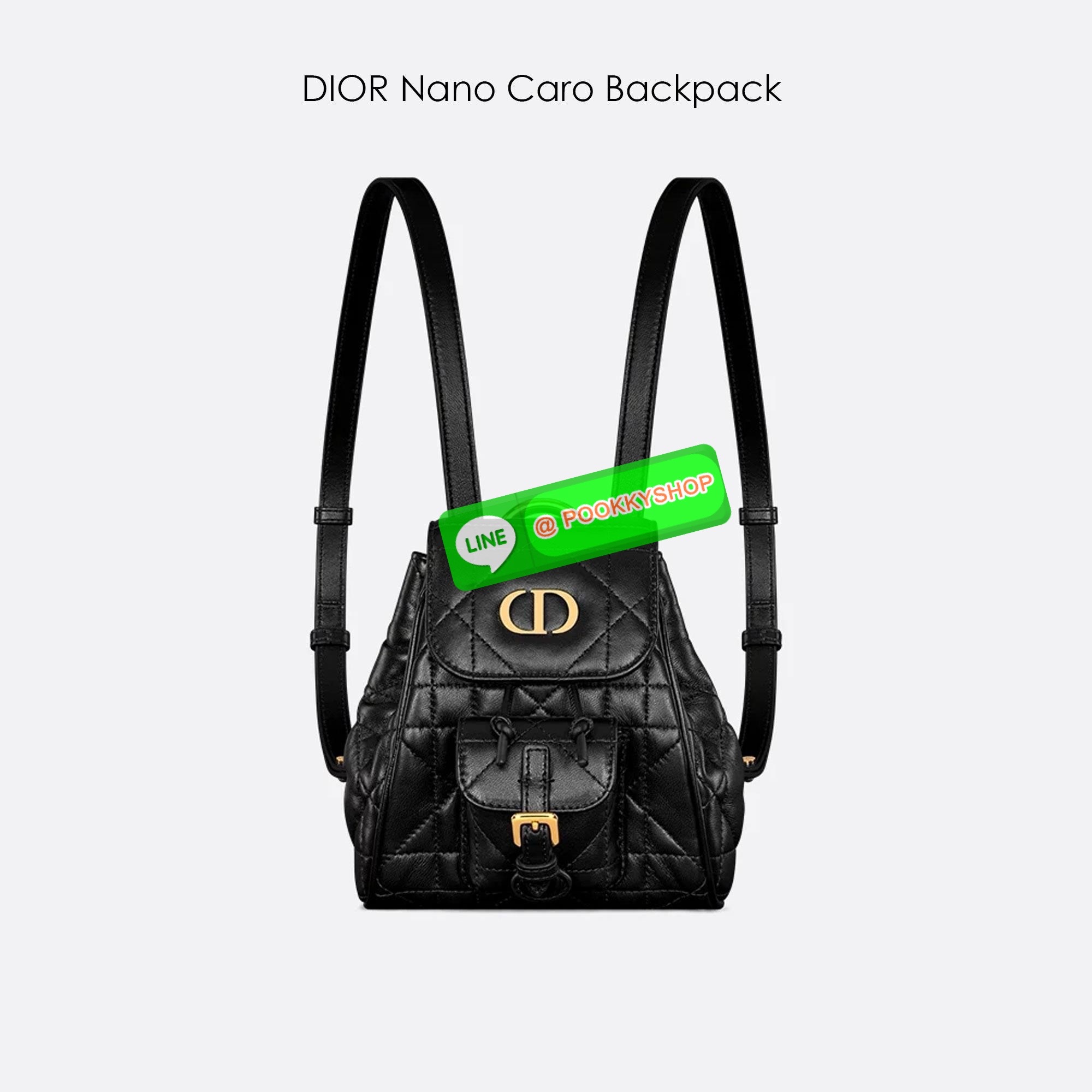 DIOR Small Caro Backpack กระเป๋าเป้ไซส์เล็กน่ารัก ดีไซน์ใหม่ หนังสวยเกินเรื่องมากๆ สัมผัสนิ่ม หรูหรา หูจับในตัวดีไซน์โค้งมนอะไหล่ทองสวยโดดเด่นไม่เหมือนใคร ที่สุดของความลัคชูต้องยกให้แบรนด์นี้ ทันสมัยและสง่างาม ราคาคุ้มที่สุดในย่านนี้บอกเลย!!