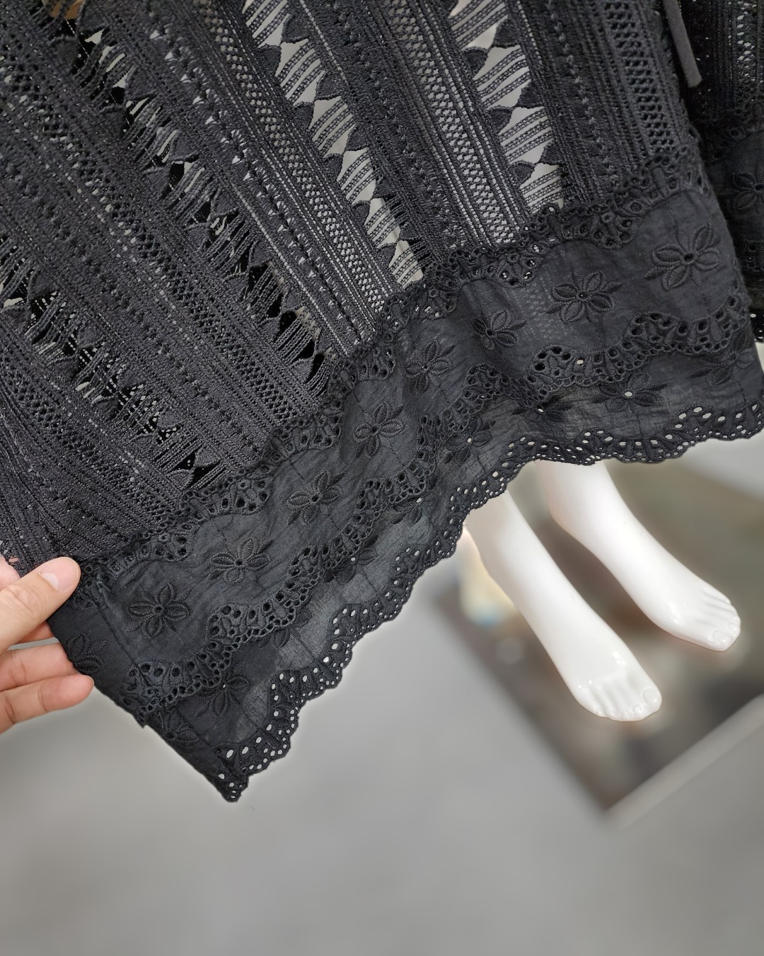 เดรสแฟชั่น เดรสเสื้อคอปกแขนระบาย กระโปรงทรงเอ แพทเทิร์นตัวหลวมใส่สบาย