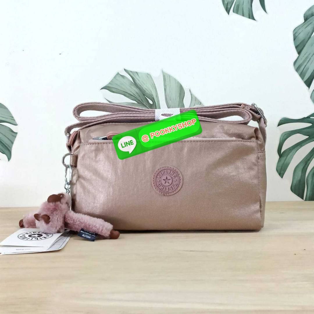 KIPLING Monkey program K16217 Seoul up sling bag รุ่น 3 ซิป สะพายข้าง ขนาดเล็กทรงสี่เหลี่ยมผืนผ้า วัสดุ Nylon 100% หลากหลายฟังก์ชั่นใช้งาน ครบครันในใบเดียว