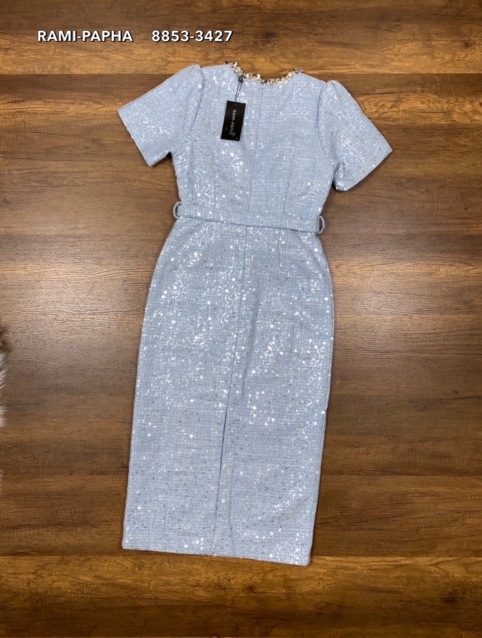 เดรสแฟชั่น เดรสตัวยาวเนื้อผ้าทวีตปักwinkสวยหรูโดดเด่น