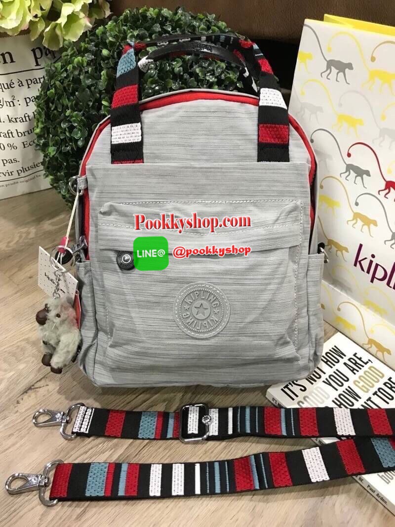 NEW ARRIVAL! KIPLING 2WAYS MINI BACKPACK กระเป๋าสะพาย 2Ways วัสดุ Nylon & Polyester 100% มีหูหิ้วปั้มแบรนด์เเละสายสะพายยาวหลากสีเลื่อนปรับได้ถอดได้ สามารถถือหรือสะพายได้หลายแบบไม่จำเจ จะสะพายไหล่ สะพายเฉียง Crossbody หรือจะคล้องสายเป็นเป้สะพายหลัง Backpac