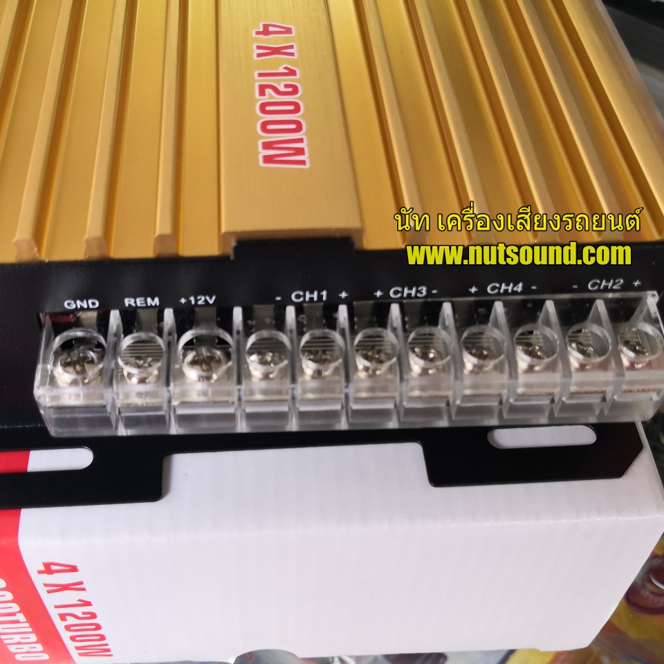 เพาเวอร์แอมป์ class d 4ch 4x1200W รุ่น 1200turbo เพาเวอร์แอมป์รถยนต์ คลาสดี 4 ch ขับกลางแหลม หรือซับ