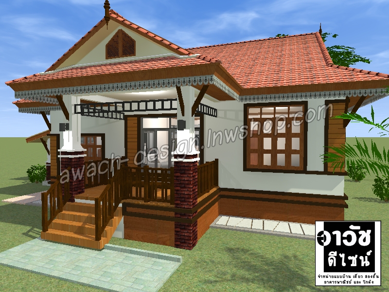 C1102 แบบบ้านชั้นเดียว 3 ห้องนอน