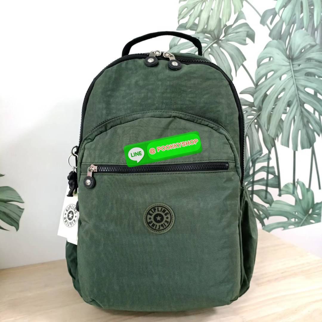 KIPLING Seoul Large 15" Laptop Backpack กระเป๋าเป้สะพายหลัง วัสดุด้านนอก Nylon ซับใน Polyester รุ่นใหม่เหมาะสำหรับเดินทางระยะสั้น จะซื้อใช้เองหรือมอบเป็นของขวัญก็สวยถูกใจผู้รับค่ะ💖