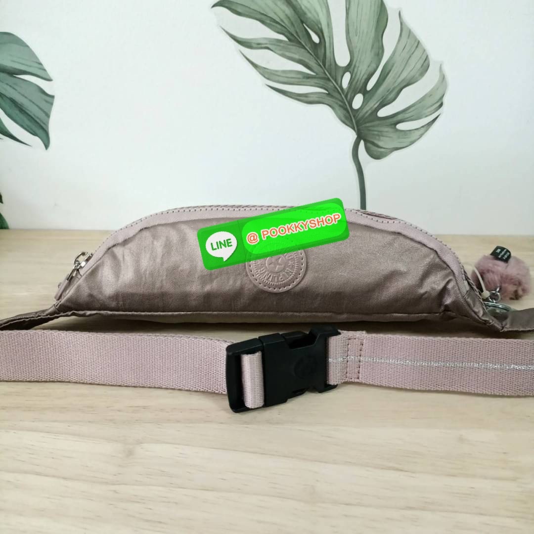 KIPLING YASEMINA Fanny Pack ซับในสีพื้น หัวซิปโลหะไม่มีอักษรแบรนด์ กระเป๋าคาดอกหรือคาดเอว วัสดุด้านนอก Nylon +polyester