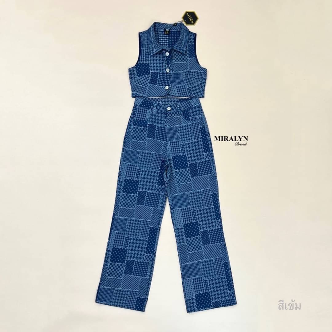 ชุดเซทแฟชั่น Set jeans 2 ชิ้น ยีนส์แต่งลายในตัวสวยเก๋มาก ยีนส์เนื้อนิ่มไม่หนักมากใส่สบาย สีอ่อน/เข้ม