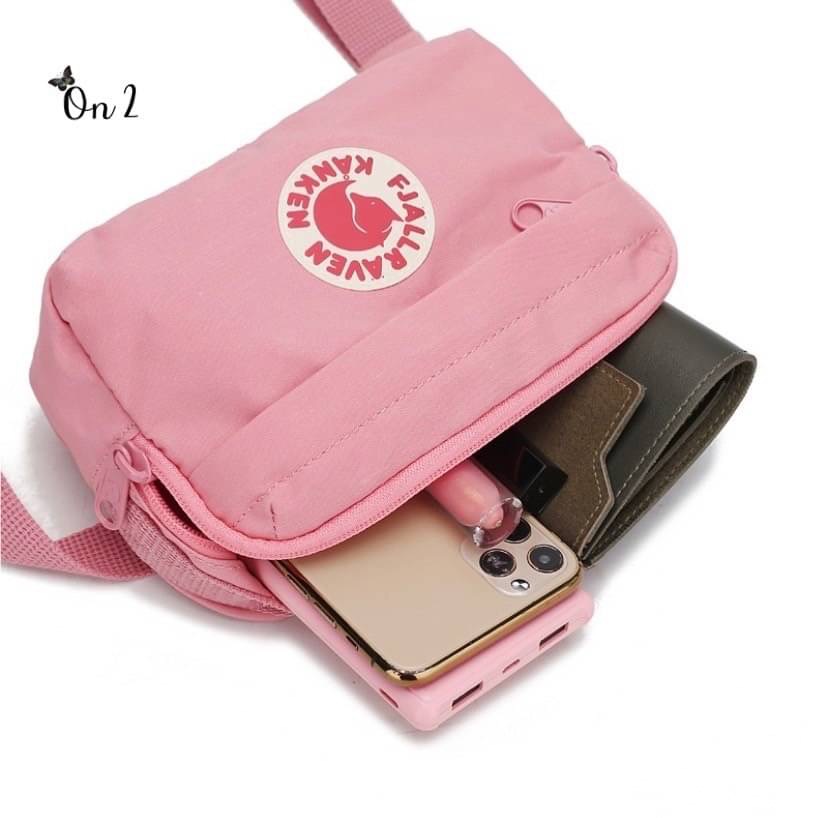 Kanken คาดอกได้ สะพายข้างได้ วัสดุตัวกระเป๋าทำจากผ้ากันน้ำอย่างดี อะหลั่ยสีตามตัวกระเป๋า สายกระเป๋าทำจากผ้าทออย่างดี