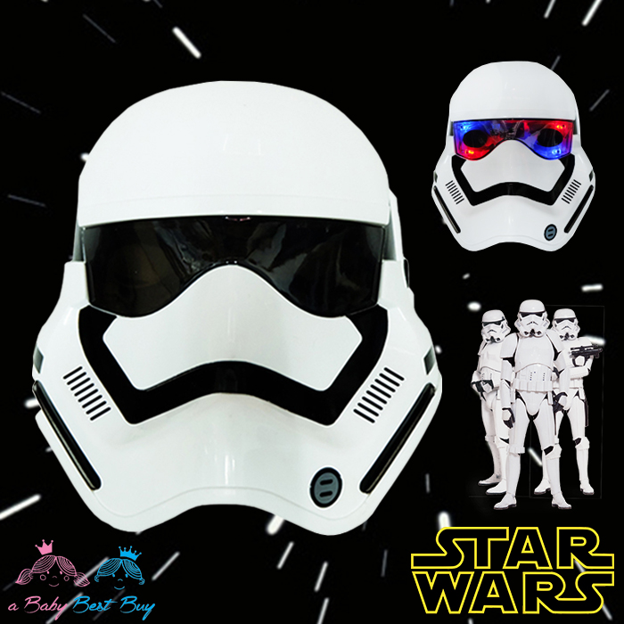 ฮ " Mask Star Wars หน้ากากสตาร์วอร์ First Order Stormtrooper มีไฟ ที่ตา