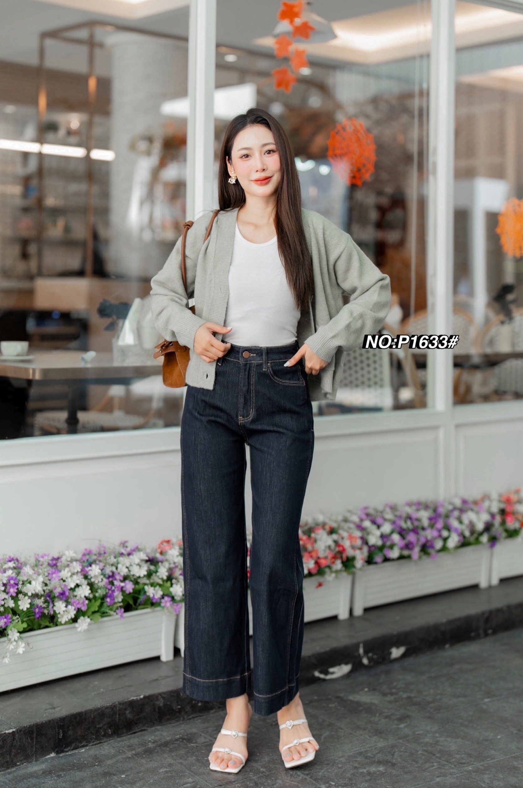 กางเกงแฟชั่น No. RG1633# -กางเกงยีนส์ขา8ส่วน ทรงมาใหม่คะ ทรงนี้ปีนี้มาแรงมากค่ะ