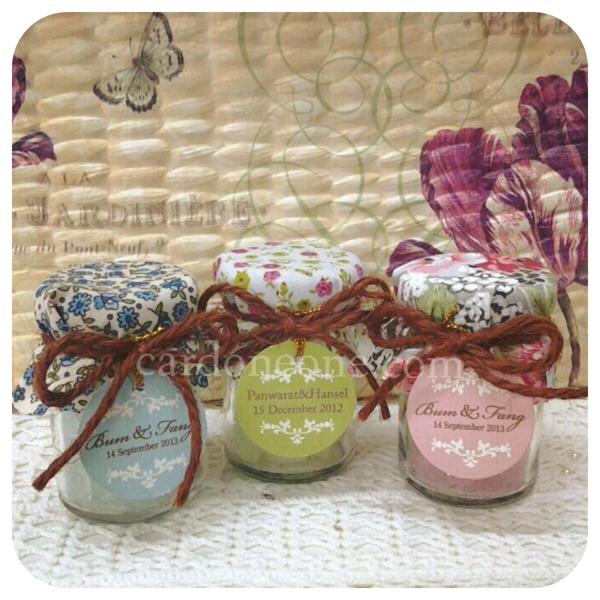 ของชำรวยน้ำตาลหุ้มผ้าลายน่ารัก