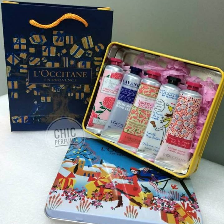L'OCCITANE HAND CREAM SET 5 PCS (กล่องฟ้า)