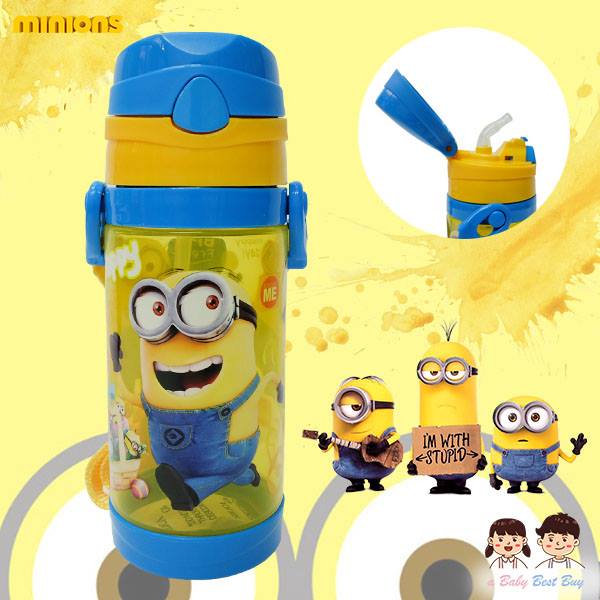 ฮ Minions กระติกน้ำ ลายMinions มินเนี่ยน ขนาด 450 ML.สุดน่ารัก