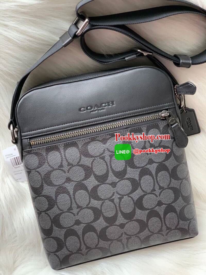 🌼พร้อมส่ง🌼 กระเป๋าผู้ชาย Coach F68014 Houston flight bag