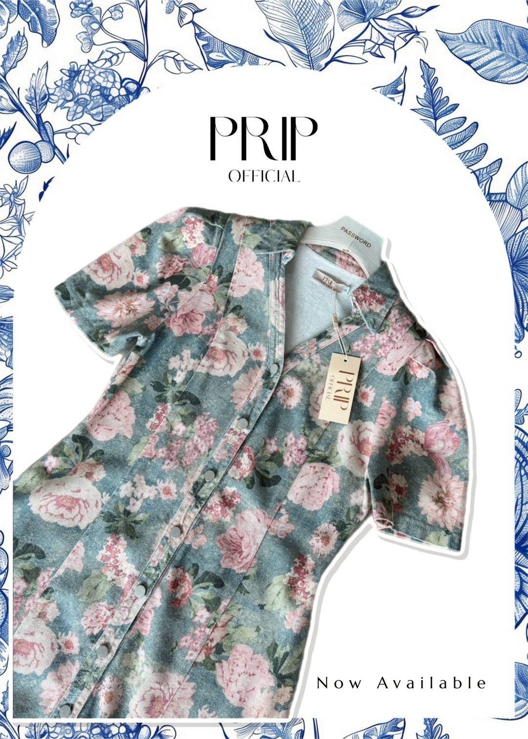 🇰🇷🇰🇷NEW ARRIVALS🇰🇷🇰🇷 เดรสยีนส์คอปก เนื้อผ้ายีนน์ฟอกนุ่มอย่างดีใส่สบาย พิมพ์ลายดอกไม้สีสวยละมุนกระดุมหน้าใส่ง่าย ใส่มาเป็นทรงสวยดูเพรียว ใส่ได้ everyday look จะวันทำงานหรือใส่วันหยุดก็น่ารักสด