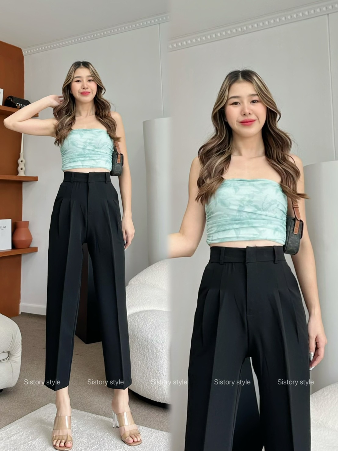 กางเกงแฟชั่น รุ่น Boy Basic pants ทรงบอยเบสิก “ ผ้า superpepe (ชุปเปอร์เปเป้) “