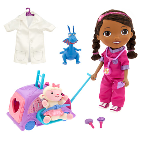 z Doc McStuffins Walk n' Talk Doll and Doc Mobile Play Set