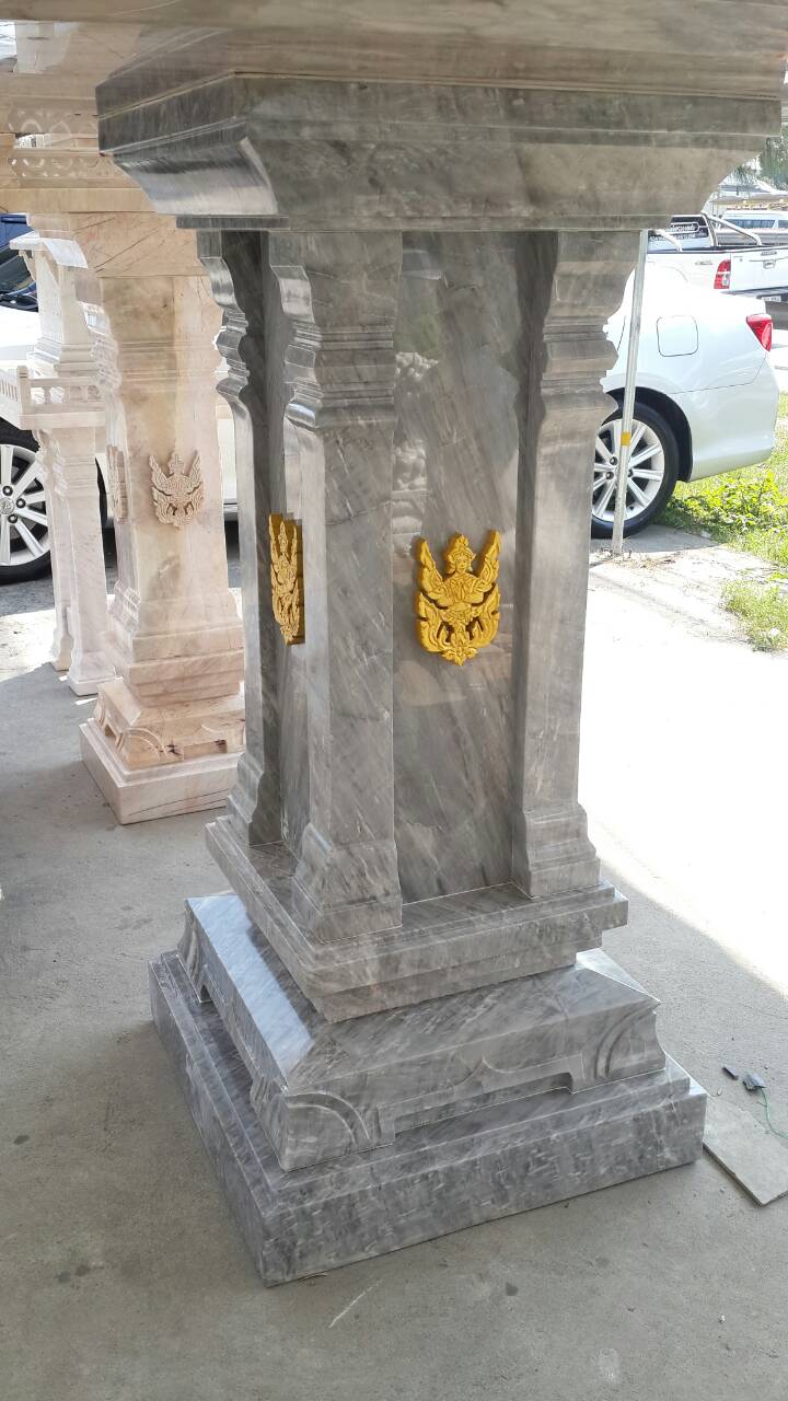 ศาลพระภูมิทรงปราสาท ขนาด ฐานกว้าง 126ซม ยาว 126ซม สูง 295 เซนติเมตร