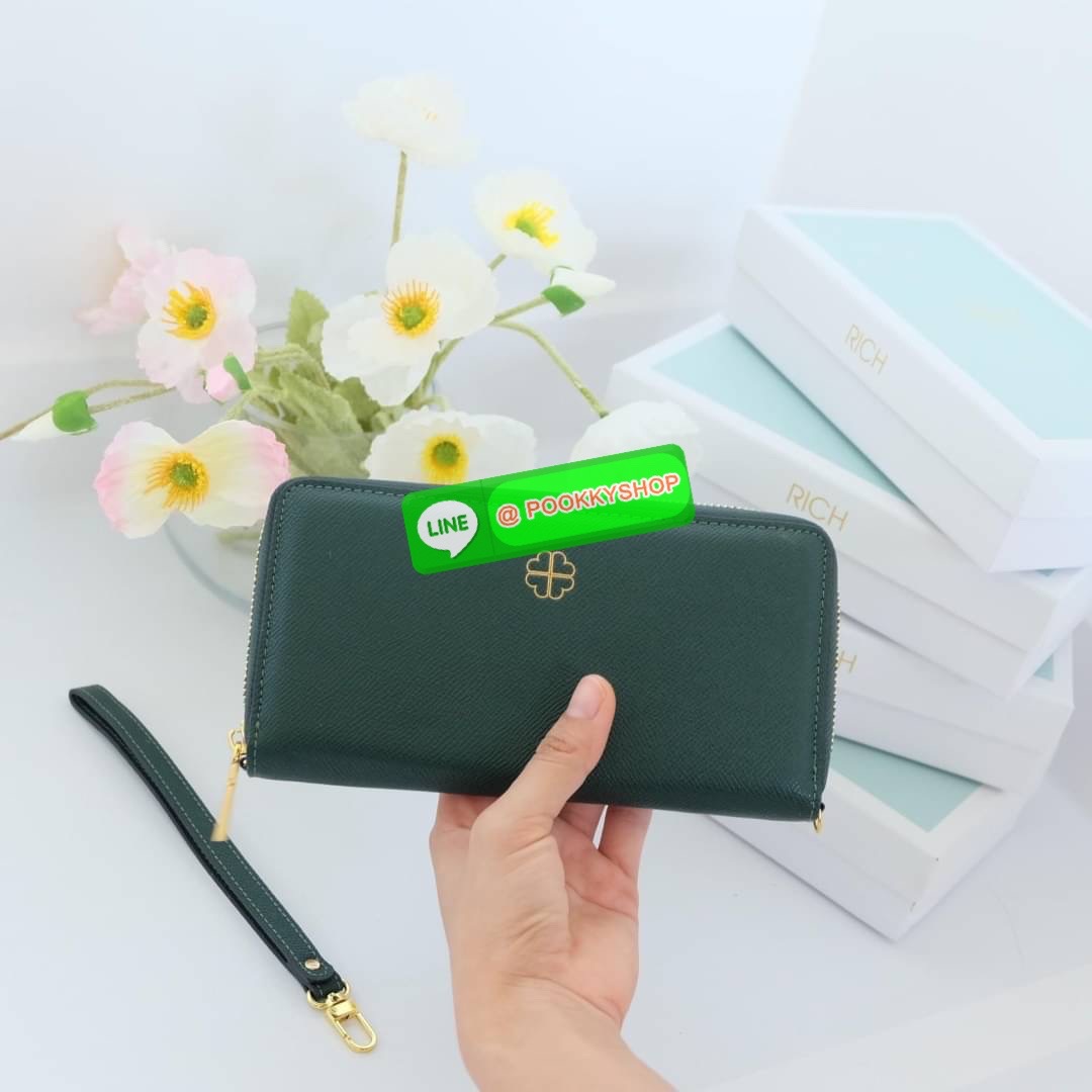 KEEP • Super Rich Collection 8 ( Long Wallet )• กระเป๋า สตางค์ขนาดยาว ซิปรอบ ภายใน จุของคุ้ม ใส่บัตร ใส่มือถือ มีช่องใส่เหรียญแยกอีกด้าน ใส่แบงค์พันได้ไม่ต้องพับ ใบจริงสวยมาก ได้ไปรับทรัพย์ทวีคูณแน่นอนค่ะ Don’t miss !!