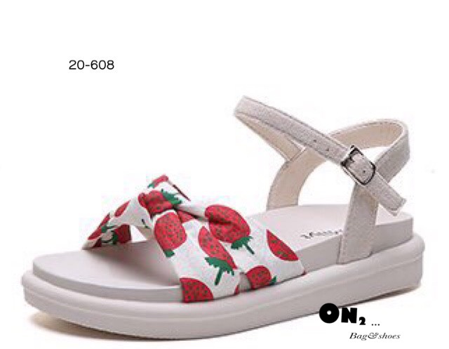 Korea style แบบใหม่รับซัมเมอร์จ้า รัดส้นลายผลไม้น่ารักมากคะ ผ้าแคนวาส งานสวยมากจริงๆ พื้นนิ่มเบาสบาย ใส่ได้ทุกวันคะ