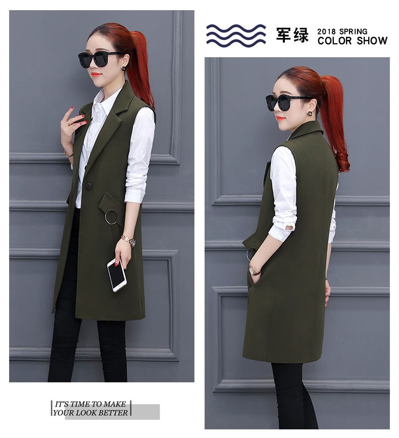 เสื้อสูทนำเข้า : เสื้อกั๊กสูทแฟชั่น เสื้อกั๊กแฟชั่น สีเขียว เสื้อสูทแขนกุด เนื้อผ้า Polyester งานสวย คุณภาพดี มีซับใน ใส่สบาย ทรงเนี๊ยบ งานสวยเหมือนแบบ 100 % ค่ะ คอปก ติดกระดุมเม็ดเก๋ รูปทรงสุดหรู ตัวยาวคลุมสะโพก ใส่ทำงานได้ หรือ ใส่เที่ยวก็เก๋ๆ มีกระเป๋า