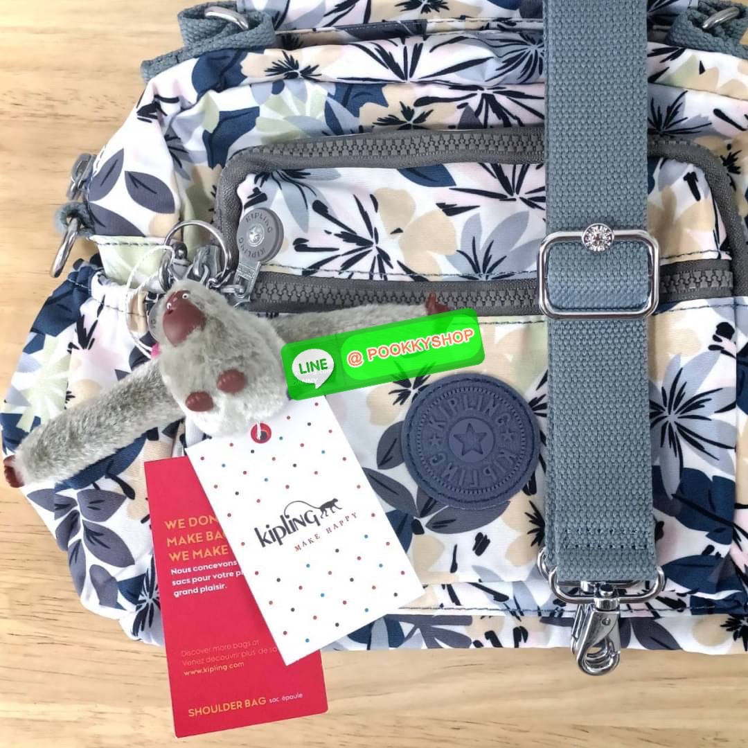 KIPLING Square Handbag & Shoulder bag กระเป๋าถือหรือสะพายข้าง ขนาดกลาง วัสดุ Polyester 100%