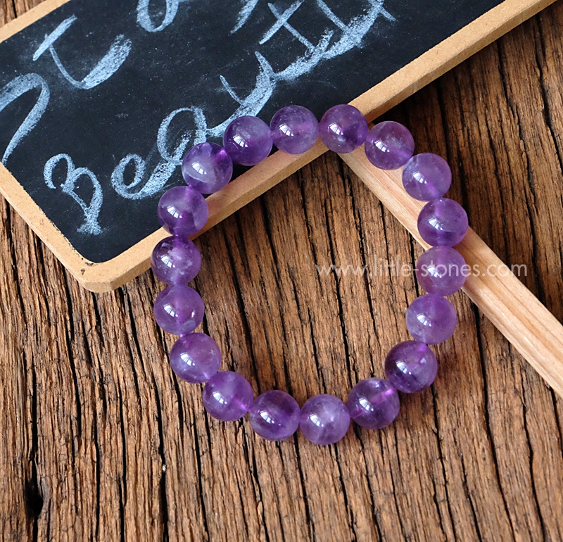 ++ Amethyst - อเมทิส สีม่วงอ่อนใส เม็ดกลมขนาด 10 mm สวยงามมาก ๆ ++