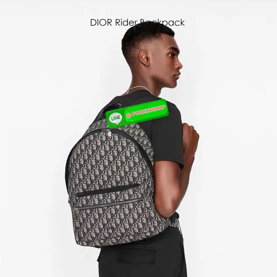 DIOR Rider Backpack Oblique Jacquard กระเป๋าเป้คอลใหม่สวยเด่นเป็นเอกลักษณ์ ด้วยงานผ้าแจ็คการ์ดตามแบบฉบับแบรนด์ที่ทันสมัย Best seller Unisex ของงานเป้จริงๆ ใช้ได้ทั้งหนุ่มๆและสาวๆ