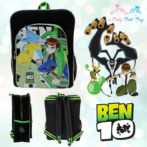 'Cartoon Network ฺBEN10 Backpack - กระเป๋าเป้สะพายหลัง ลายเบ็นเท็น กระเป๋านักเรียน ของแท้ ลิขสิทธิแท้ (16 นิ้ว)