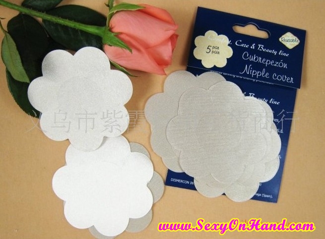 แผ่นปิดหัวนมผ้าไหม เนื้อละเอียด ไม่ระคายเคืองค่า ( ทรงกลม / ทรงดอกไม้)