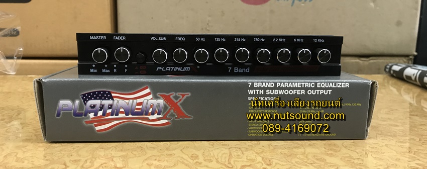 ปรีแอมป์รถยนต์ 7 แบนด์ ยี้ห้อ PLATINUM X รุ่น PL797