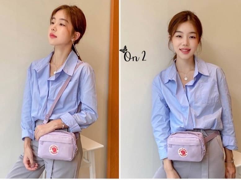 Kanken คาดอกได้ สะพายข้างได้ วัสดุตัวกระเป๋าทำจากผ้ากันน้ำอย่างดี อะหลั่ยสีตามตัวกระเป๋า สายกระเป๋าทำจากผ้าทออย่างดี