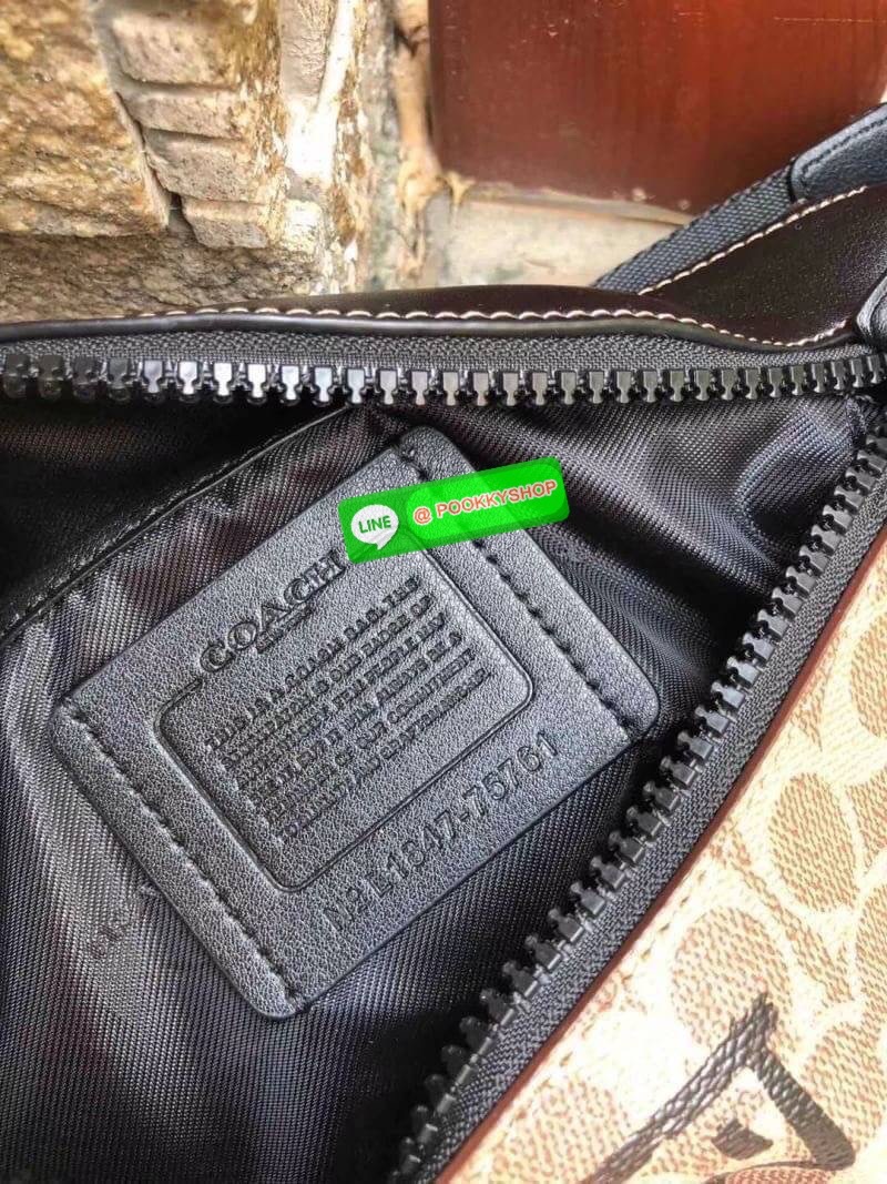 Coach 962 Rivington Belt Bag in Signature Canvas with Coach Patch