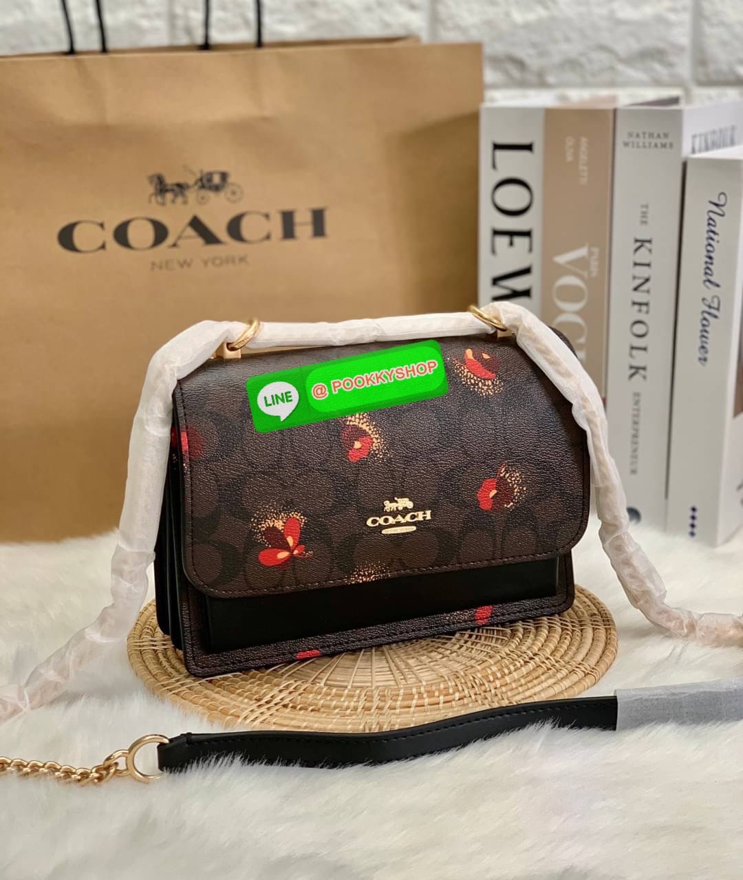 💥NEW IN💥 🌈สวยมากๆ อยากให้ได้ไปจริงๆจ้าา😘COACH KLARE CROSSBODY IN SIGNATURE CANVAS WITH POP FLORAL PRINT ((C5797)) พร้อมส่งที่ไทย สวยมากๆค่ะ🌺