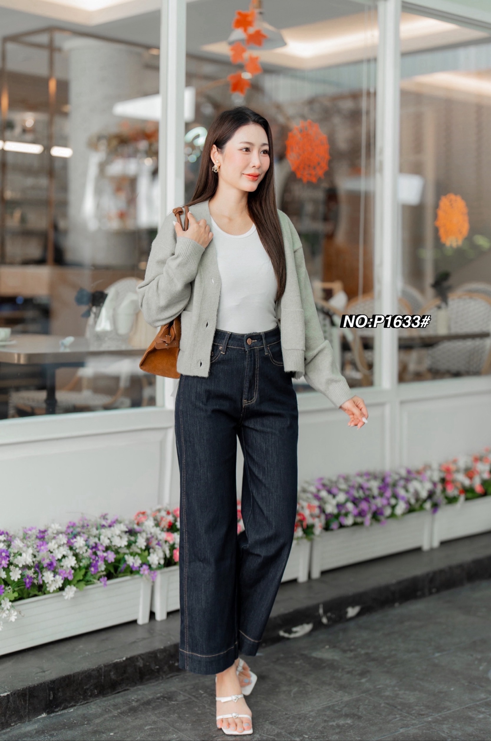 กางเกงแฟชั่น No. RG1633# -กางเกงยีนส์ขา8ส่วน ทรงมาใหม่คะ ทรงนี้ปีนี้มาแรงมากค่ะ