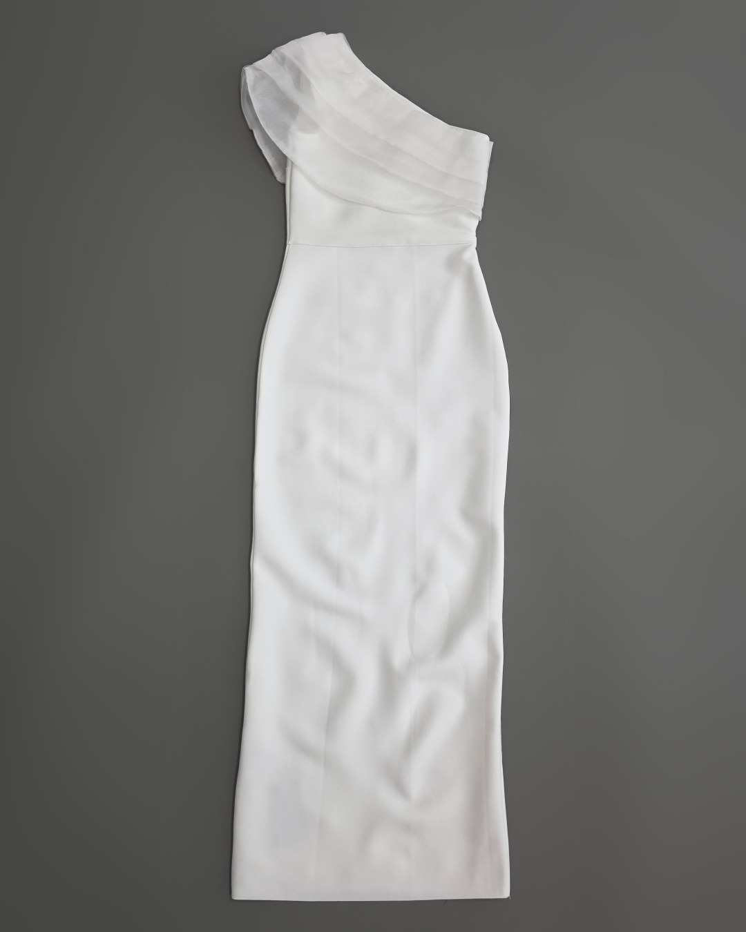 เดรสแฟชั่น เดรสเสื้อไหล่เดียว กระโปรงยาวทรงเข้ารูป