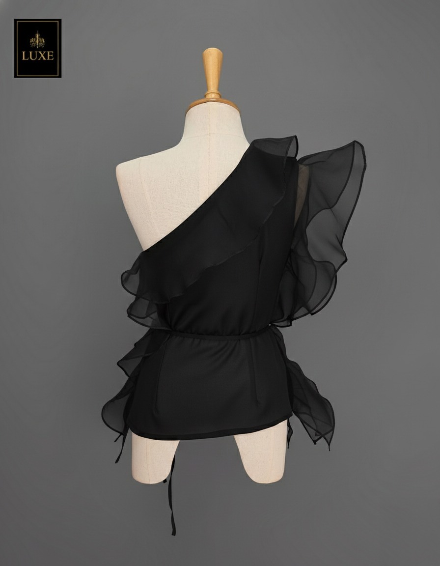 เสื้อแฟชั่น เสื้อแขนกุดไหล่เดียว