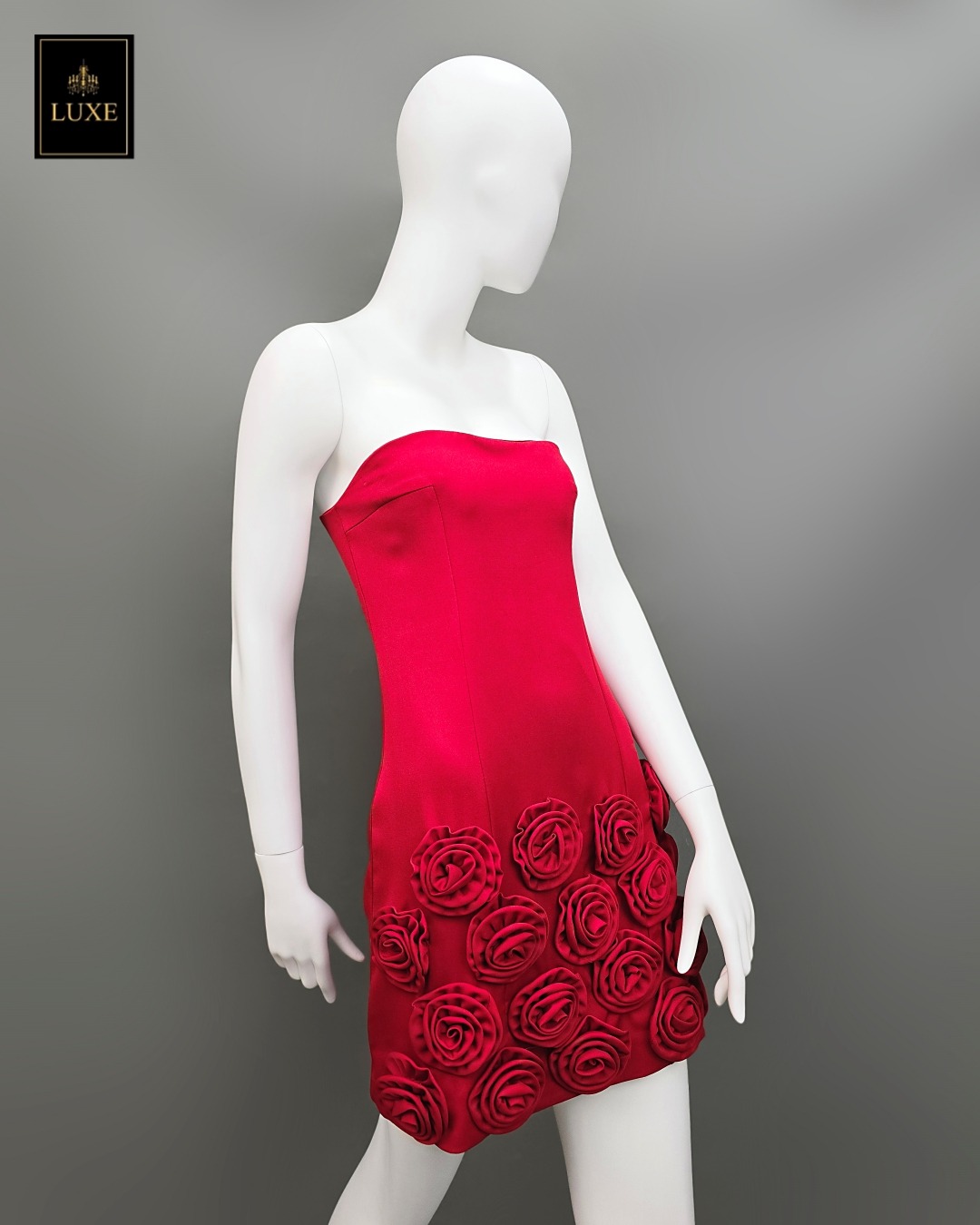 เดรสแฟชั่น เดรสเสื้อเกาะอก กระโปรงทรงเอ ทำจากผ้าฝ้ายผสมโพลีเอสเตอร์ เนื้อนุ่มยืดหยุ่น ใส่สบาย