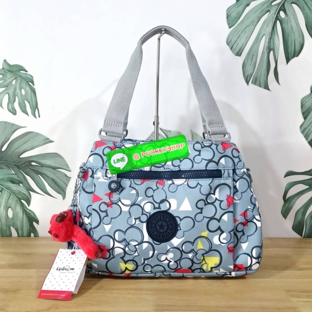 KIPLING ELISE HANDBAG กระเป๋าถือและสะพายไหล่ วัสดุ Polyester 100% ขนาดกำลังพอดี จุของได้มาก มีหูจับสองสาย ถือสะดวก น้ำหนักเบา มีช่องซิป ด้านหน้า ช่อง กระเป๋าหลักเปิด-ปิดด้วยซิป มี3 ช่องว่างใส่ของได้จุมากๆ ใส่มือถือได้ กระเป๋าสตางค์ใบยาว และ เครื่องสำอางค์