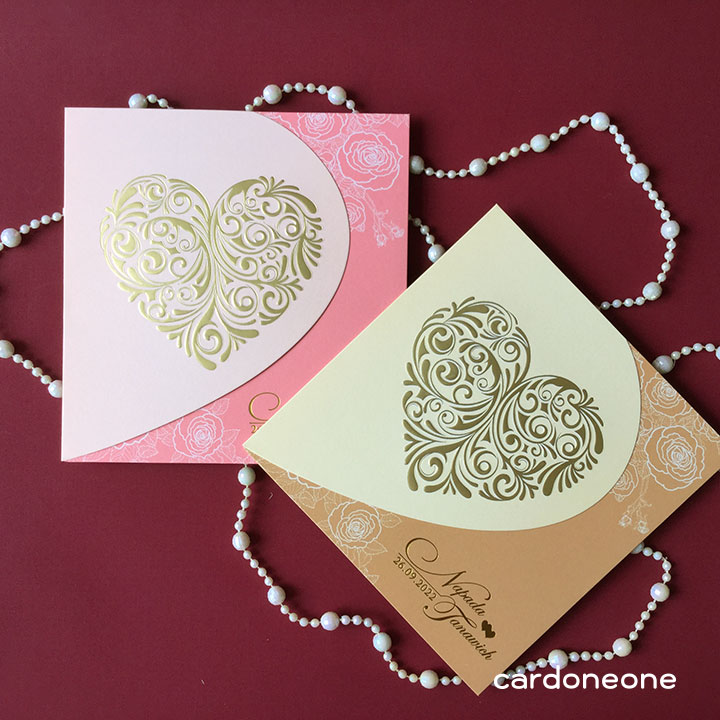 การ์ดแต่งงานคลาสิค สีพาสเทล