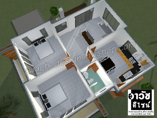 B120 แบบบ้านชั้นเดียว 2 ห้องนอน