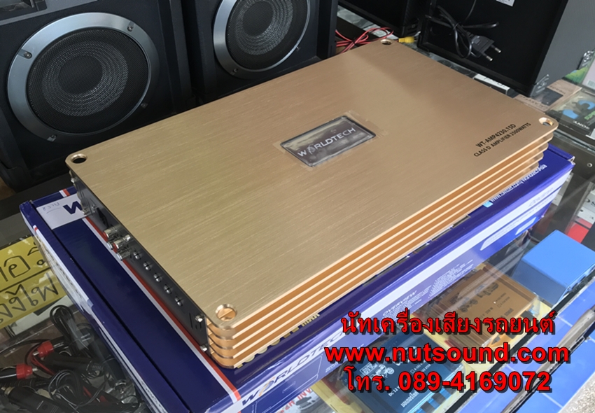 เพาเวอร์แอมป์รถยนต์ คลาสดี 1500 W (rms) ยี้ห้อ WORLDTECH รุ่น WT-4230.15D