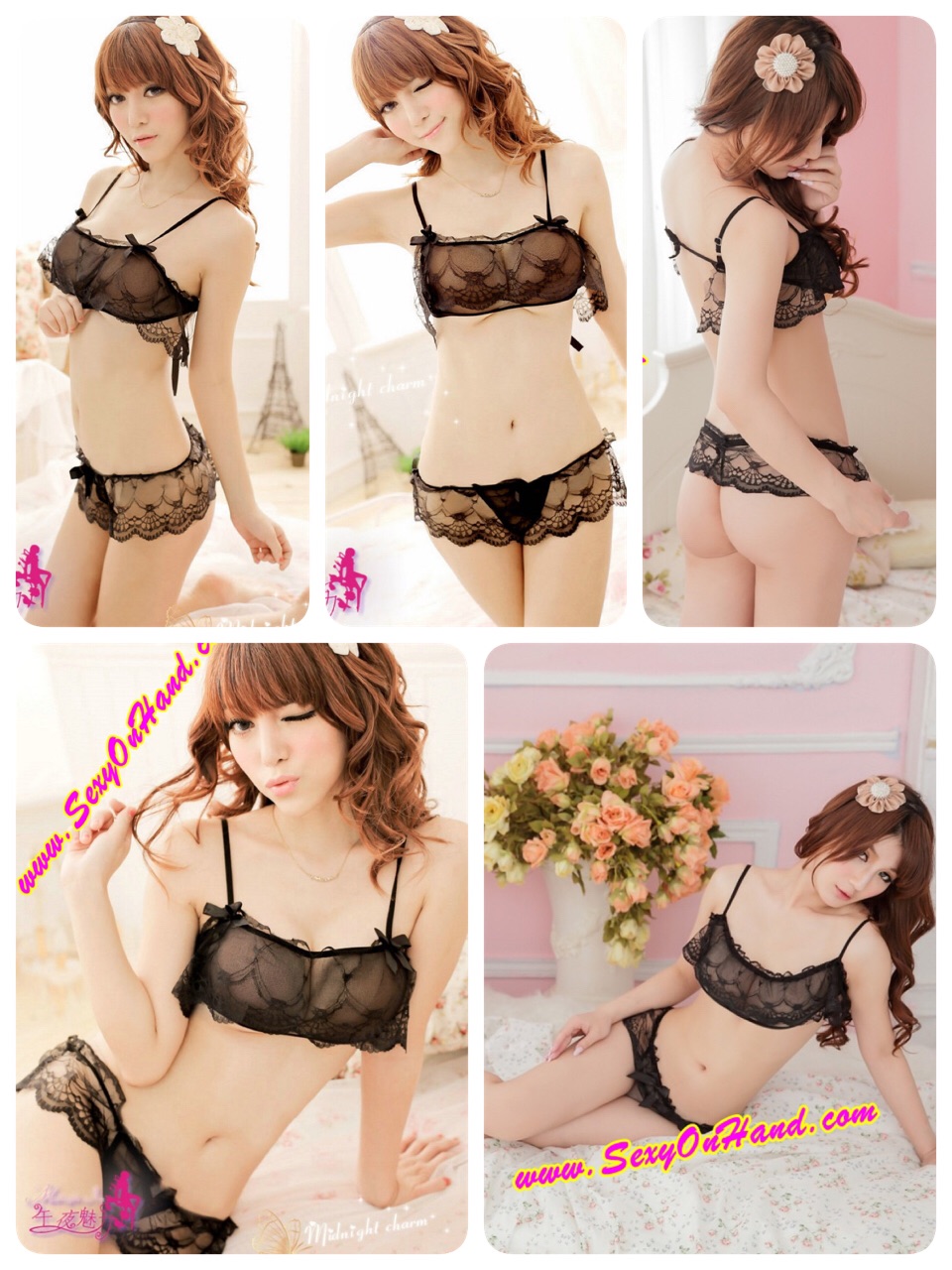 ชุดบิกินี่ เซ็กซี่ ชุดทูพีซ เซ็ทบิกินี่ ซีทรู สีดำแต่งชายระบาย ลูกไม้ พร้อมกางเกงในG string แต่งขอบ เข้าชุด แบบสวยเซ็กซี่ มากคะ