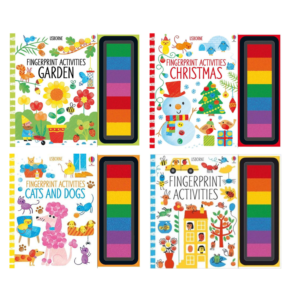 Usborne Fingerprint Activities หนังสือภาพ วาดด้วยนิ้วมือ หมึกสี สำหรับเด็ก